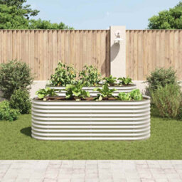 Walplus Garden Raised Bed 240X80X81 Cm Galvanised Steel Silver - thumbnail 3
