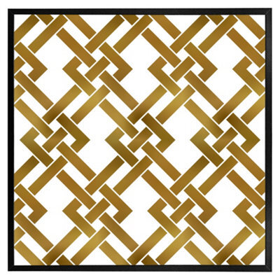 "Andrew Lee Gold Geometric Chain (Picutre Frame) / 12X12"" / Brown" - image 1