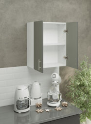 Jd Greta Kitchen Wall Unit 600mm Storage Cabinet With Doors And Shelf 60Cm - Grey Matt - thumbnail 2
