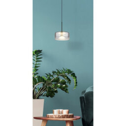 Luminosa Lighting Luminosa Belinda Slim Pendant Ceiling Light Matt Black Smoke Glass Shade Led 4000K - thumbnail 5