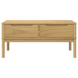 Berkfield Coffee Table Floro Wax Brown 99X55.5X45 Cm Solid Pine Wood - thumbnail 5