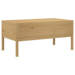 Berkfield Coffee Table Floro Wax Brown 99X55.5X45 Cm Solid Pine Wood - thumbnail 7