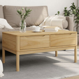 Berkfield Coffee Table Floro Wax Brown 99X55.5X45 Cm Solid Pine Wood