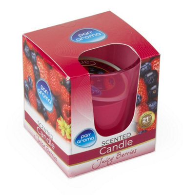 Wild Berries Or Juicy Berries Scented Clear Glass Candle