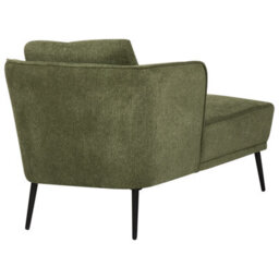 Beliani Right-Hand Chaise Longue Artheze Fabric Dark Green - thumbnail 5
