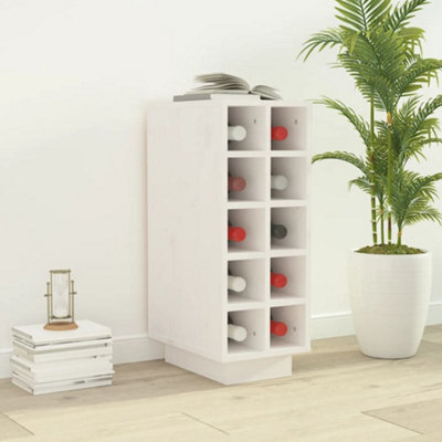 Walplus Wine Cabinet White 23X34X61 Cm Solid Wood Pine - image 1