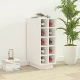 Walplus Wine Cabinet White 23X34X61 Cm Solid Wood Pine - thumbnail 1