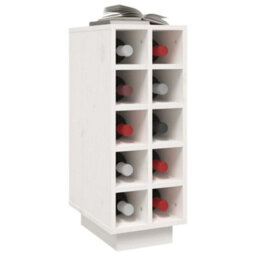Walplus Wine Cabinet White 23X34X61 Cm Solid Wood Pine - thumbnail 4
