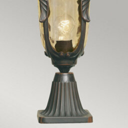 Luminosa Lighting Elstead Philadelphia 1 Light Medium Outdoor Pedestal Lantern Old Bronze Ip44, E27 - thumbnail 5