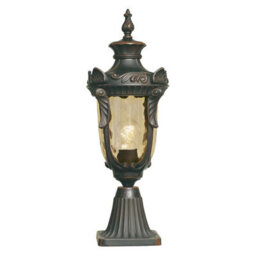 Luminosa Lighting Elstead Philadelphia 1 Light Medium Outdoor Pedestal Lantern Old Bronze Ip44, E27