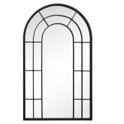 Dibor Classic Black Tall Rounded Decorative Indoor Bedroom, Bathroom, Hallway, Arch Mirror H107Cm X 65Cm - thumbnail 2