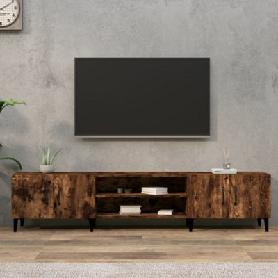 Vidaxl Tv Cabinet Smoked Oak 180X31.5X40 Cm Engineered Wood - image 1