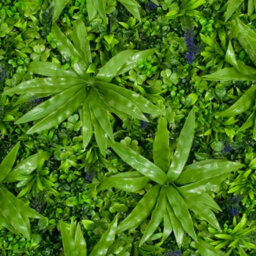 GreenBrokers Artificial Premium Green Wall Hedge With Clover Leaf Foliage Flowers (1M X 1M) - Uv Stable Vertical Garden - thumbnail 3