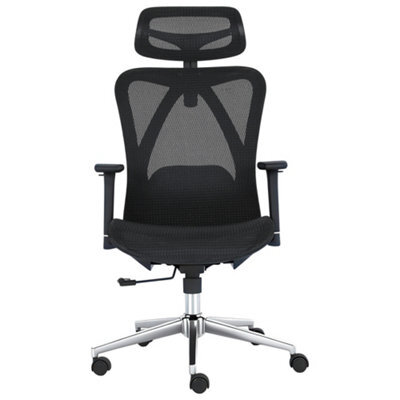 Ergonomic Mesh Office Chair With Headrest, Lumbar Support, 3D Armrests, Adjustable Height, Reclining High Back Swivel Desk Chair