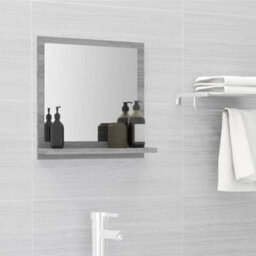 Vidaxl Bathroom Mirror Grey Sonoma 40X10.5X37 Cm Engineered Wood
