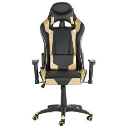 Beliani Gaming Chair Knight Faux Leather Gold - thumbnail 4