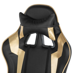 Beliani Gaming Chair Knight Faux Leather Gold - thumbnail 7