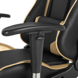 Beliani Gaming Chair Knight Faux Leather Gold - thumbnail 8