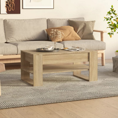 Berkfield Coffee Table Sonoma Oak 102X55X45 Cm Engineered Wood - image 1