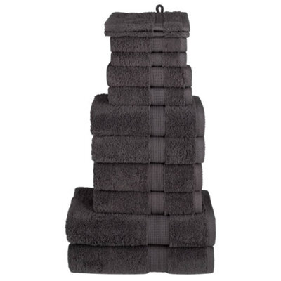 Berkfield 12 Piece Premium Towel Set Solund Anthracite 600 Gsm - image 1