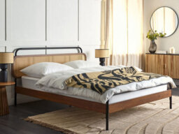 Beliani Bed Rattan Boussicourt 160 X 200 Cm (Eu King Size) Dark Brown - thumbnail 2