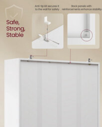 Vasagle Bookcase, 6-Tier Bookshelf, Open Storage Shelf, Shelving Unit, 24 X 80 X 160.7 Cm,cloud White - thumbnail 7