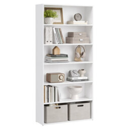 Vasagle Bookcase, 6-Tier Bookshelf, Open Storage Shelf, Shelving Unit, 24 X 80 X 160.7 Cm,cloud White - thumbnail 2