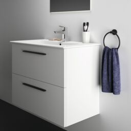 Ideal Standard I.life A Standard Matt White Wall-Mounted Bathroom Vanity Unit (H) 630mm (W) 800mm - thumbnail 6