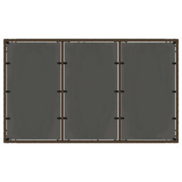 Walplus Garden Table With Glass Top Brown 150X90X75 Cm Poly Rattan - thumbnail 7