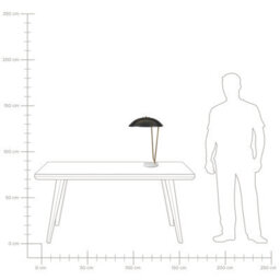 Beliani Marble Base Table Lamp Black Shade With Gold Legs, W40 X D40 X H58Cm - thumbnail 8