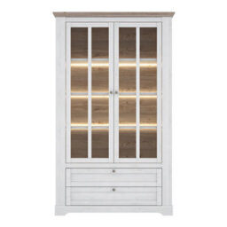 Furniture To Go Iloppa Display Cabinet In Snowy Oak/oak Nelson - thumbnail 3