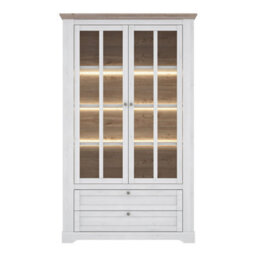 Furniture To Go Iloppa Display Cabinet In Snowy Oak/oak Nelson - thumbnail 2