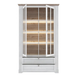 Furniture To Go Iloppa Display Cabinet In Snowy Oak/oak Nelson - thumbnail 5