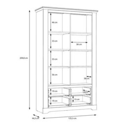 Furniture To Go Iloppa Display Cabinet In Snowy Oak/oak Nelson - thumbnail 9