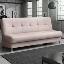 Enduro Xi Living Room Sofa Bed With Click Clack Sleeping Function Storage Wooden Frame 195X90X85Cm Cream - thumbnail 1