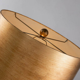 Luminosa Lighting Elstead Jackson Table Lamp With Round Shade, Antiqued Silver With Gold Leaf - thumbnail 4