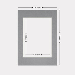 Ak Frames A5 Mid Grey Picture Mounts To Fit A6 Aperture Size - Mount Board Only (No Frame Included) - thumbnail 3