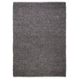 Handmade Modern Plain Wool Easy To Clean Textured Charcoal Rug For Living Room & Bedroom-120Cm X 170Cm - thumbnail 5