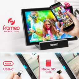 Duronic Digital Photo Frame Pf1D Bk Smart Touchscreen Digital Picture Frame 10.1 Inch Display Photos For Family Friends - Black - thumbnail 4