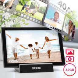 Duronic Digital Photo Frame Pf1D Bk Smart Touchscreen Digital Picture Frame 10.1 Inch Display Photos For Family Friends - Black - thumbnail 3