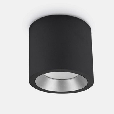 Luminosa Lighting Luminosa Cosmos Outdoor Led Surface Mounted Ceiling Light Black 12.6Cm 1324Lm 3000K Ip65