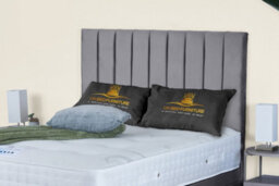 UKBEDFURNITURE Wilton Plush Grey End Opening Divan Ottoman Bed With 54 Inch Headboard & 10 Inch Orthopaedic Mattress - thumbnail 3