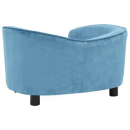 Berkfield Dog Sofa Turquoise 69X49X40 Cm Plush - thumbnail 5