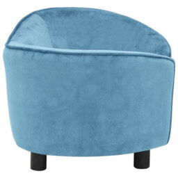Berkfield Dog Sofa Turquoise 69X49X40 Cm Plush - thumbnail 4