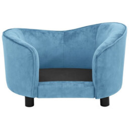 Berkfield Dog Sofa Turquoise 69X49X40 Cm Plush - thumbnail 6