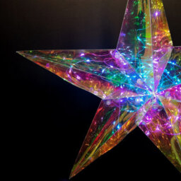 Samuel Alexander 36Cm Battery Operated Light Up Hanging Christmas Dreamlight Star With 100 White Leds - thumbnail 6
