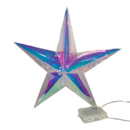 Samuel Alexander 36Cm Battery Operated Light Up Hanging Christmas Dreamlight Star With 100 White Leds - thumbnail 9