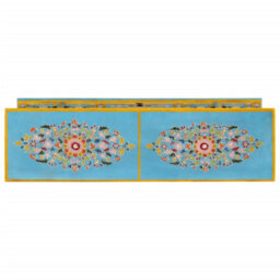 Berkfield Tv Cabinet Blue 110X30X40 Cm Solid Wood Mango - thumbnail 4