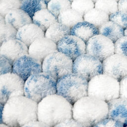 Allure Bath Fashions Marl Chunky Bobble Square Bath Mat Non Slip - Blue - thumbnail 3