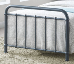 Save On Goods UK 3Ft Single Grey Tubular Steel Metal Retro Victorian Bed Frame Bedstead - thumbnail 3